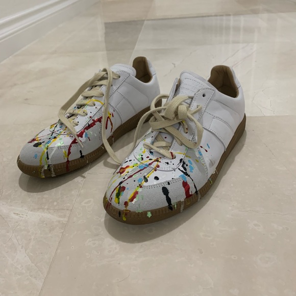Maison Margiela paint splatter sneakers Size 39.5 - Picture 5 of 15